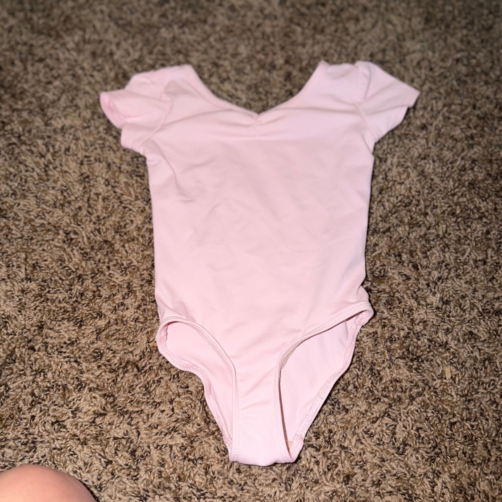 Danskin Now Girls Pink Cap Sleeve Ballet Leotard Size XXS 2-3 WU6580D